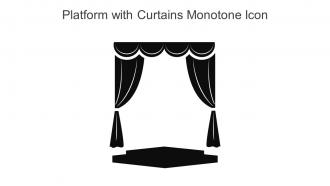 Platform With Curtains Monotone Icon In Powerpoint Pptx Png And Editable Eps Format