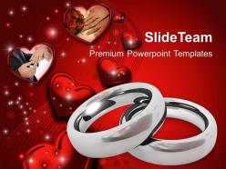 Platinum wedding rings with hearts powerpoint templates ppt themes and graphics 0213