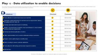 Play 12 Data Utilization To Enable Decisions Digital Advancement Playbook