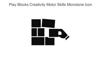 Play Blocks Creativity Motor Skills Monotone Icon In Powerpoint Pptx Png And Editable Eps Format
