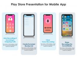 Play store presentation for mobile app