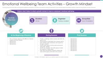 Playbook Employee Wellness Emotional Wellbeing Team Activities Growth Mindset