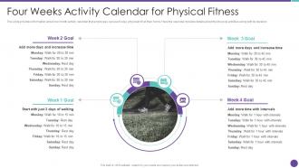 Playbook Employee Wellness Four Weeks Activity Calendar For Physical Fitness