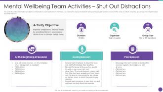Playbook Employee Wellness Mental Wellbeing Team Activities Shut Out Distractions