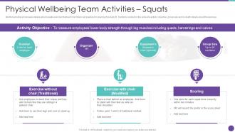 Playbook Employee Wellness Physical Wellbeing Team Activities Squats