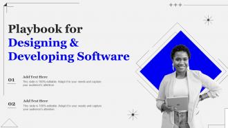 Playbook For Designing And Developing Software Playbook Designing Developing Software