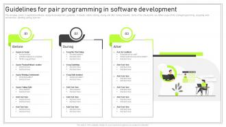 Playbook For Software Developer Guidelines For Pair Programming In Software Development
