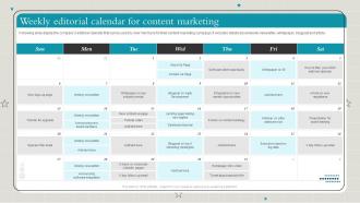 Playbook To Make Content Marketing Strategy Useful Weekly Editorial Calendar For Content Marketing