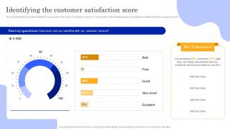 Playbook To Power Customer Journey Identifying The Customer Satisfaction Score