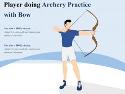 Player doing archery practice with bow