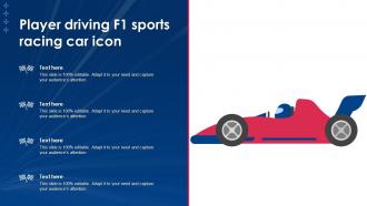 Player Driving F1 Sports Racing Car Icon
