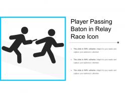 Player Passing Baton In Relay Race Icon