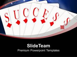 Playing cards success business concept powerpoint templates ppt themes and graphics 0313