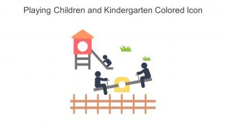 Playing Children And Kindergarten Colored Icon In Powerpoint Pptx Png And Editable Eps Format