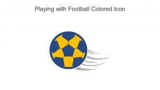 Playing With Football Colored Icon In Powerpoint Pptx Png And Editable Eps Format