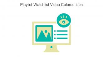 Playlist Watchlist Video Colored Icon In Powerpoint Pptx Png And Editable Eps Format