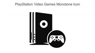 Playstation Video Games Monotone Icon In Powerpoint Pptx Png And Editable Eps Format