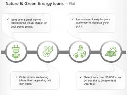 Plug gear car fuel solar energy plant ppt icons graphics