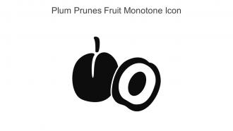 Plum Prunes Fruit Monotone Icon In Powerpoint Pptx Png And Editable Eps Format
