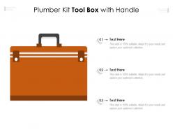 Plumber kit tool box with handle