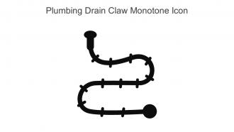 Plumbing Drain Claw Monotone Icon In Powerpoint Pptx Png And Editable Eps Format