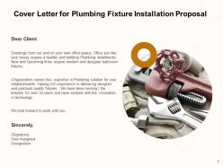 Plumbing Fixture Installation Proposal Powerpoint Presentation Slides