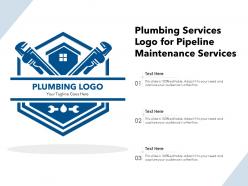 Plumbing services logo for pipeline maintenance services