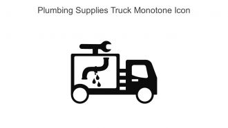Plumbing Supplies Truck Monotone Icon In Powerpoint Pptx Png And Editable Eps Format