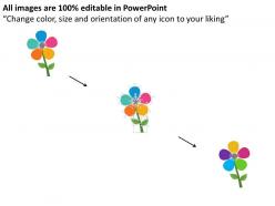 Pm five staged flower petal diagram flat powerpoint design