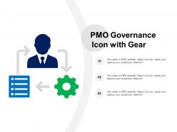 Pmo governance icon with gear