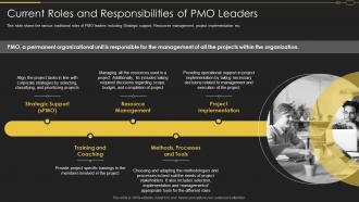 Pmo Roles In Implementation Of Digitalization Strategy Current Roles Responsibilities Pmo Leaders