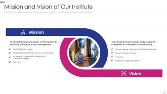 Pmp certification curriculum mission and vision of our institute