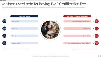 Pmp Handbook It Methods Available For Paying Pmp Certification Fee
