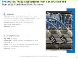 Pneumatics product description with construction and operating conditions specifications