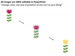 Po flower design timeline with years flat powerpoint design
