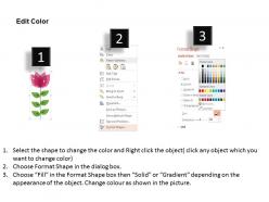 Po flower design timeline with years flat powerpoint design