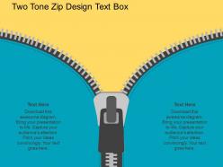 Po two tone zip design text boxes flat powerpoint design