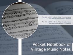 Pocket Notebook Of Vintage Music Notes