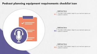 Podcast Planning Equipment Requirements Checklist Icon
