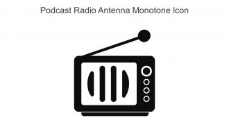 Podcast Radio Antenna Monotone Icon In Powerpoint Pptx Png And Editable Eps Format