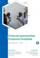 Podcast sponsorship proposal example document report doc pdf ppt