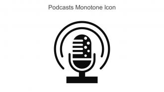 Podcasts Monotone Icon In Powerpoint Pptx Png And Editable Eps Format