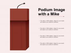 Podium image with a mike