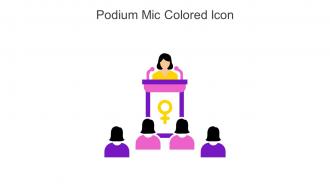 Podium Mic Colored Icon In Powerpoint Pptx Png And Editable Eps Format