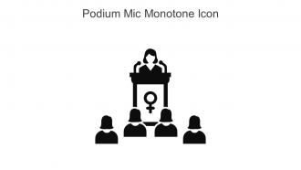 Podium Mic Monotone Icon In Powerpoint Pptx Png And Editable Eps Format