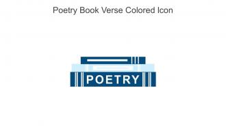 Poetry Book Verse Colored Icon In Powerpoint Pptx Png And Editable Eps Format