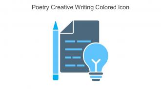 Poetry Creative Writing Colored Icon In Powerpoint Pptx Png And Editable Eps Format