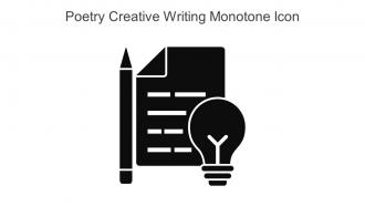 Poetry Creative Writing Monotone Icon In Powerpoint Pptx Png And Editable Eps Format
