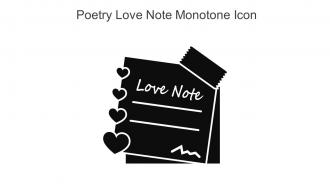Poetry Love Note Monotone Icon In Powerpoint Pptx Png And Editable Eps Format