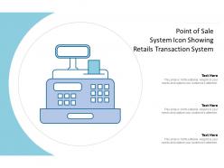 Point of sale system icon showing retails transaction system